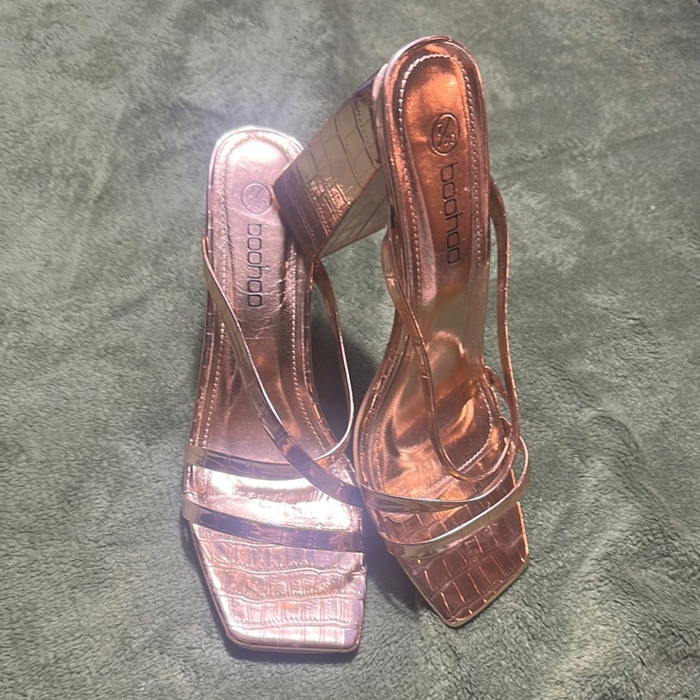 Boohoo Rose Gold Women's Heels